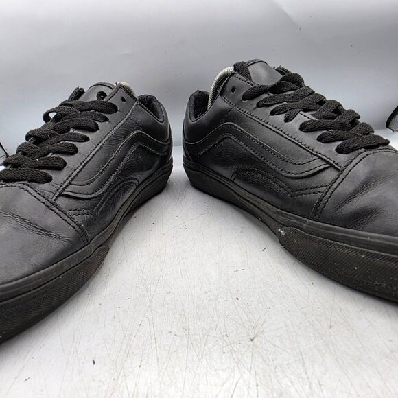 Vans Old Skool Classic Tumble Mens 10 Triple Black Mono Shoes Vansguard Protect - Picture 2 of 14